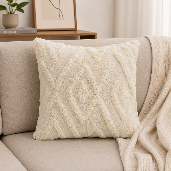 Capa de Almofada Soft Off White 45x45