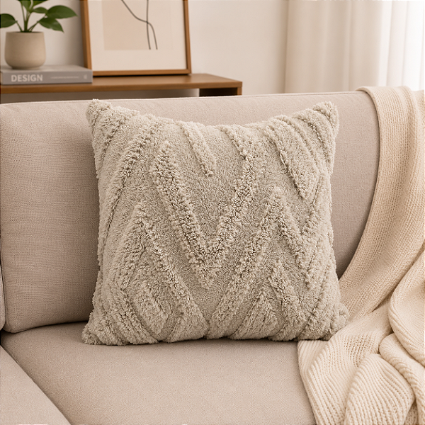 Capa de Almofada Soft Pecã 45x45