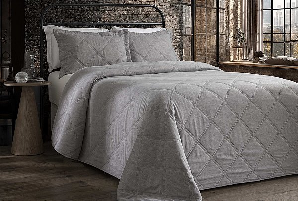 Kit Urban Linen Casal - Cinza