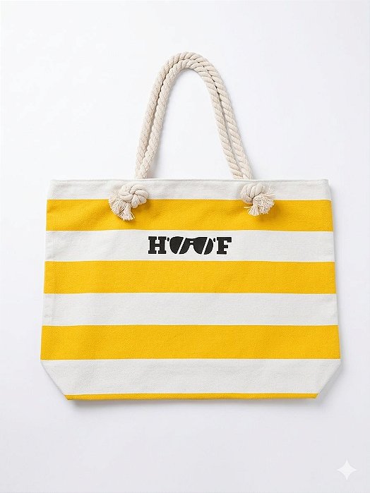 BAG DE PRAIA LISTRADA AMARELA