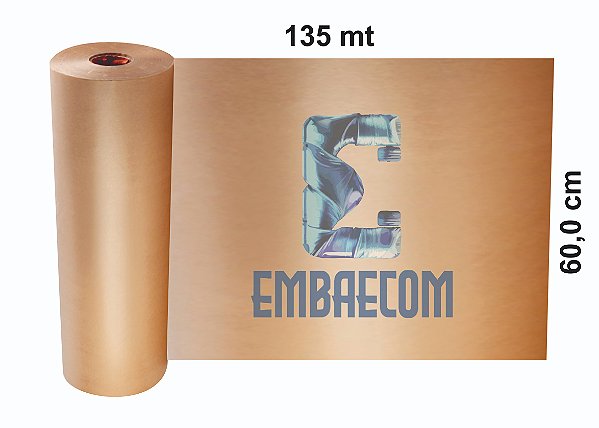 Bobina de Papel Kraft Monolúcido - 60cm x 135MT x 6,5kg