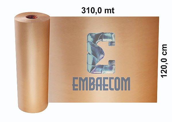 Bobina de Papel Kraft Monolúcido - 120cm x 310MT x 30kg