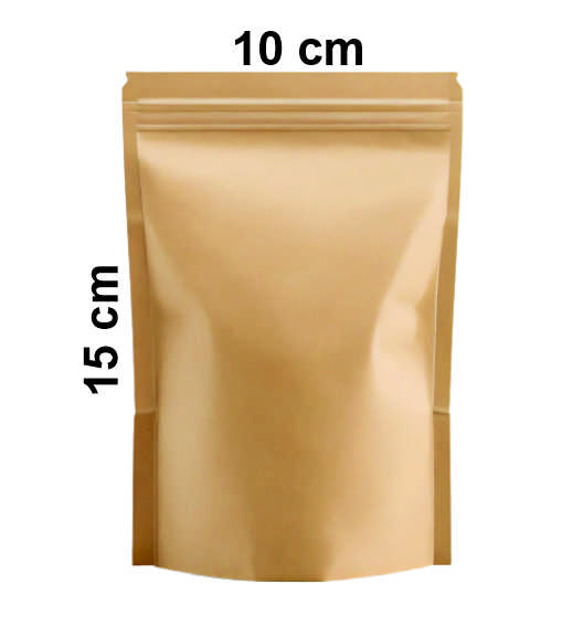 Saco Stand Up Pouch Kraft 10x15