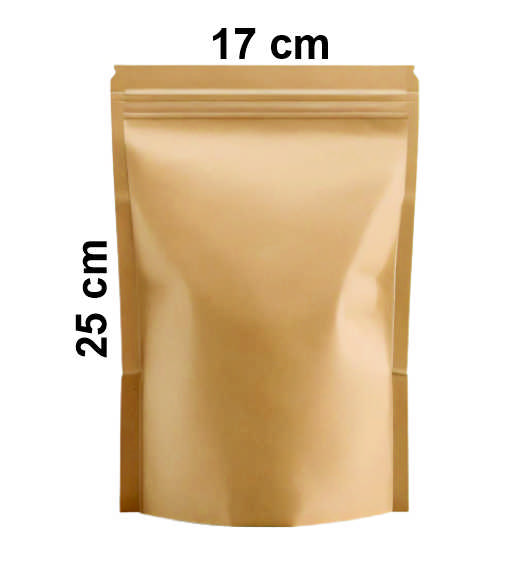 Saco Stand Up Pouch Kraft 17x25