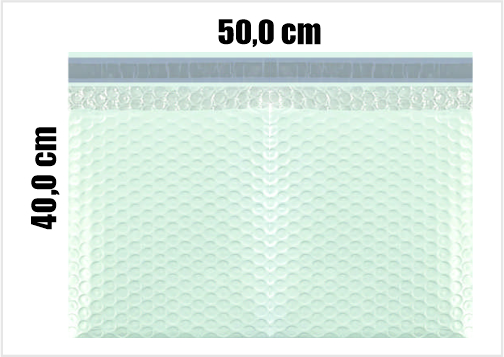 Envelope de Segurança Bolha Laminado Branco- 50x40