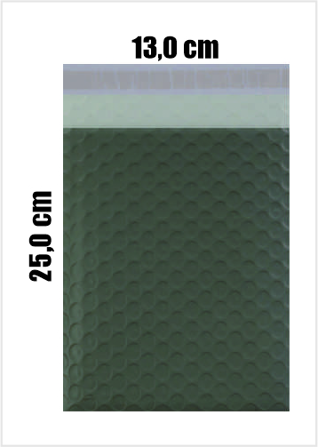 Envelope de Segurança Bolha Laminado ECO Preto - 13x25