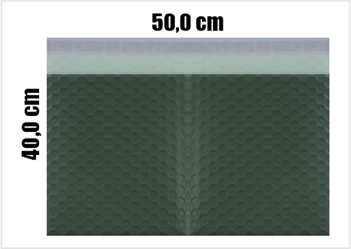 Envelope de Segurança Bolha Laminado ECO Preto - 50x40