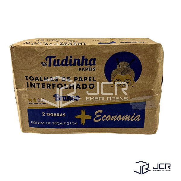 Papel Interfolha Branco 20 x 21 cm Aprox. 600 g Vó Tudinha