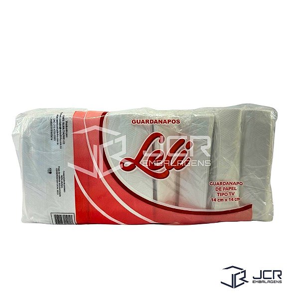 Guardanapos TV Branco 14 x 14 cm com 1.600 Leli
