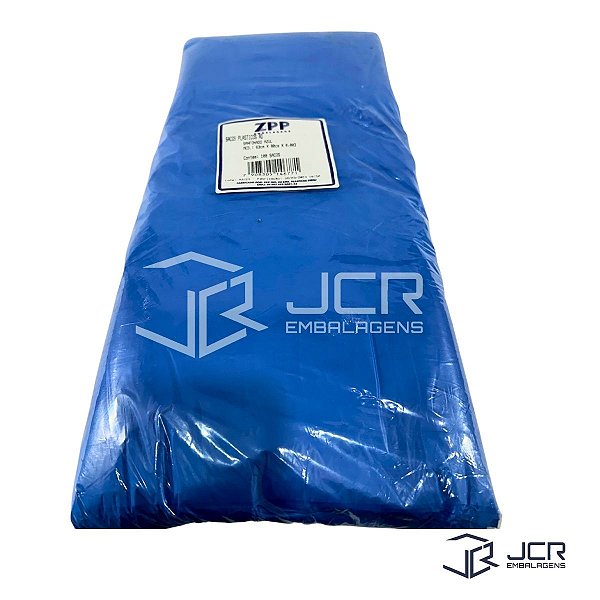 Sacos Plásticos Para Lixo Azul 50 litros 63 x 80 cm com 100 Unidades ZPP