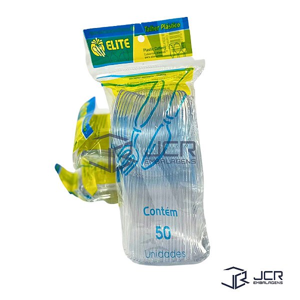 Colher de Sobremesa Cristal Com 50 Unidades Elite