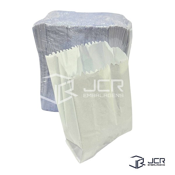 Sacos de Papel Mono Branco Pipoca 1 com 500 4 Ases