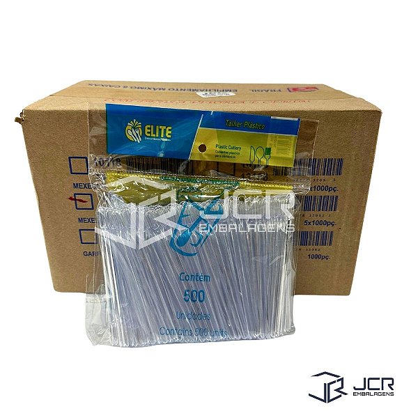 Mexedor Plástico Cristal 11 cm  Com 500 Unidades