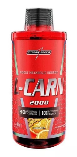 L-carn 2000 L-carnitina Líquida 480ml - Integral Médica  sabor Laranja