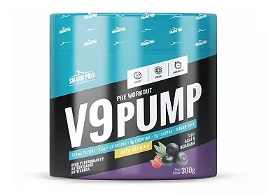 V9 PUMP SHARK PRO 300G PRÉ TREINO COM BETA ALANINA