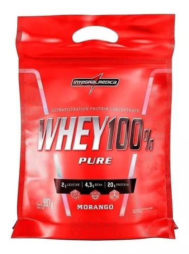 Whey 100% Pure  em sachê de 900g Integral Médica