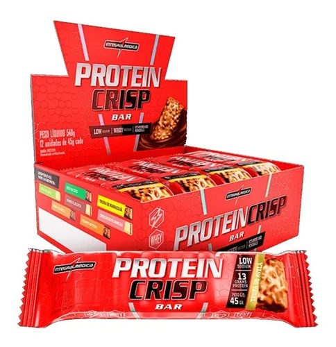 PROTEIN CRISP BARRA 45G CAIXA  COM 12 UNIDADES INTEGRAL MEDICA