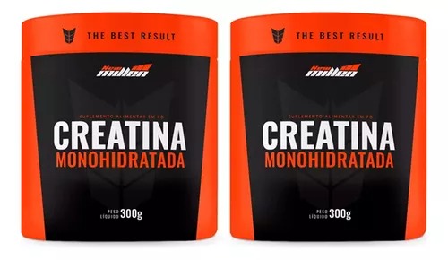 Duas Creatina Monohidratada Pote 300gr New Millen -Total  600gr