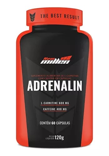 Termogenico Adrenalin 60 Caps - New Millen (l-carnitina + Cafeína)
