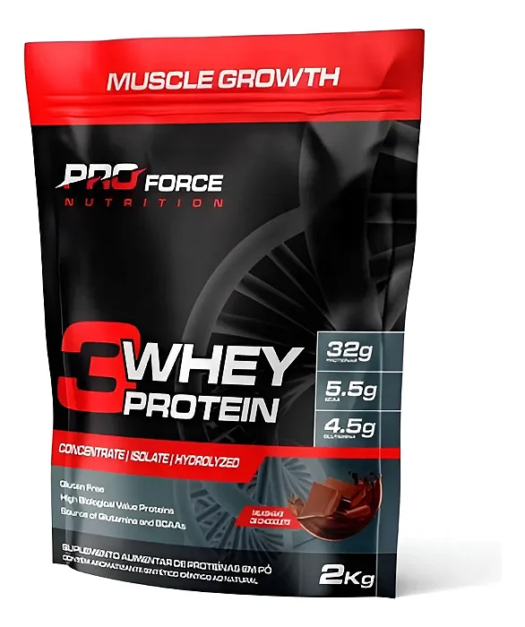 Whey Protein Pro Force 2kg|massa Muscular | Emagrecimento