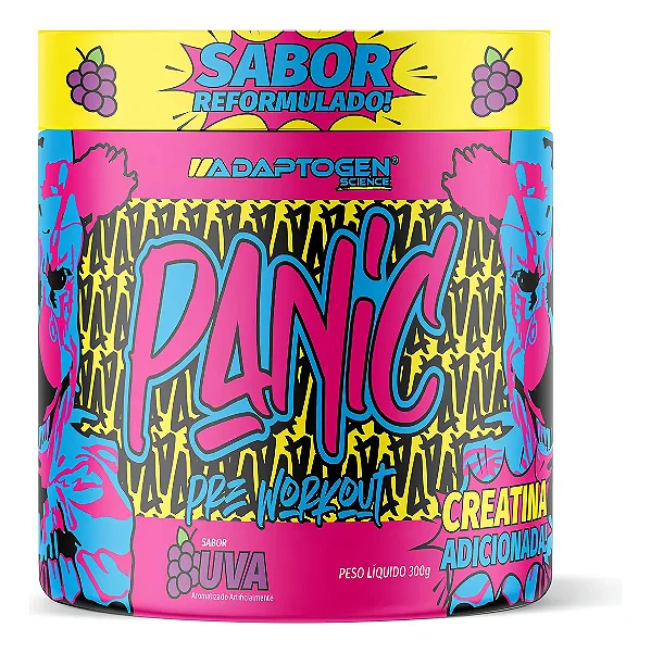 Panic Pré Treino com creatina Pote 300g Adaptogen