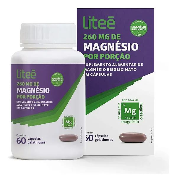 Cloreto de Magnésio Litee Farma 60 Comprimidos Vegano Sem Glúten