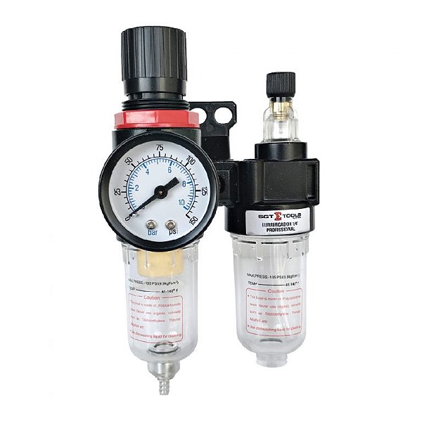 FRL-00 – CONJUNTO REGULADOR LUBRIFIL PEQUENO 1/4″ PROFISSIONAL