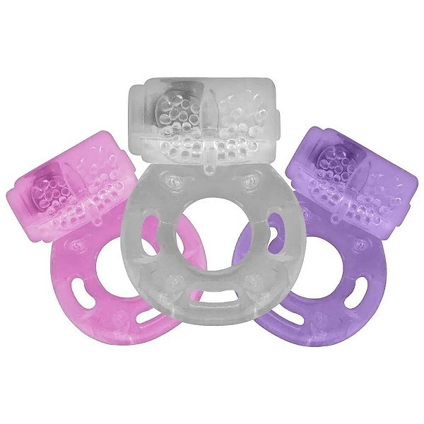 ANEL PENIANO COM ESTIMULADOR CLITORIANO