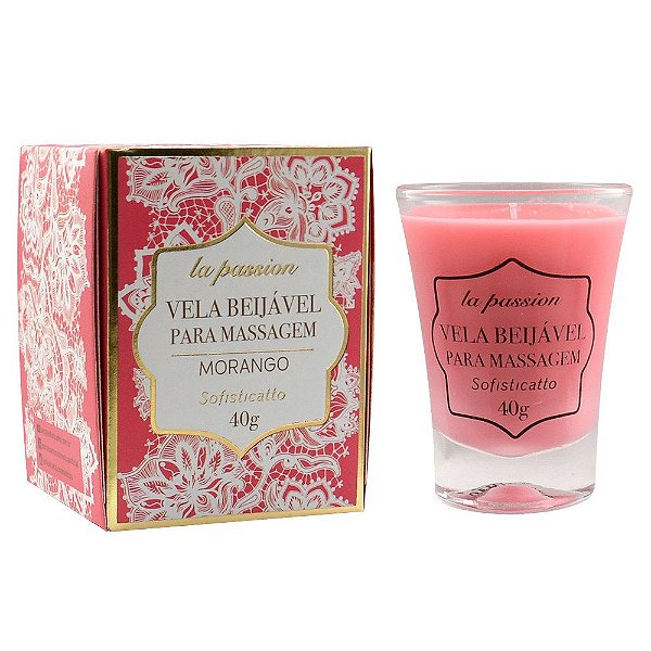 VELA PARA MASSAGEM SOFISTICATTO - MORANGO