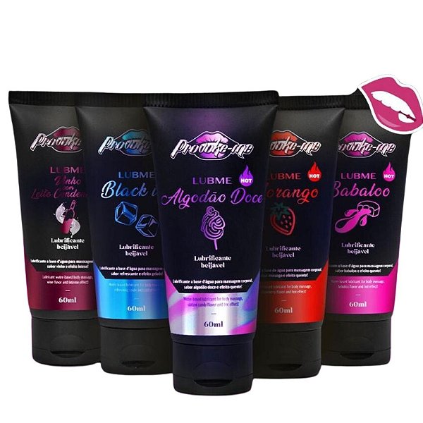 LUBME LUBRIFICANTE BEIJÁVEL 60ML - SABORES
