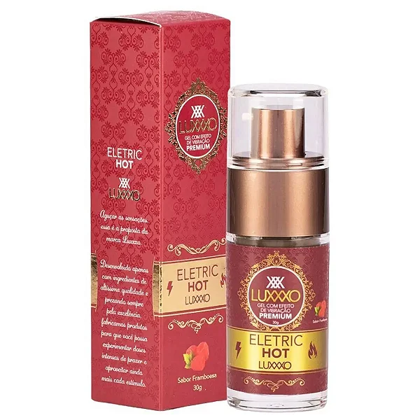 GEL DE VBRAÇÃO LUXXXO - ELETRIC HOT - SABOR FRAMBOESA