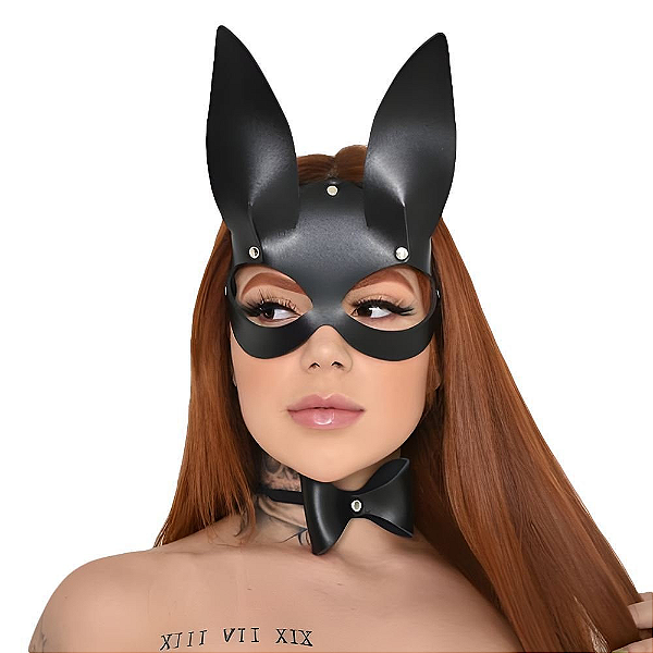 KIT MÁSCARA COELHA COM GRAVATA