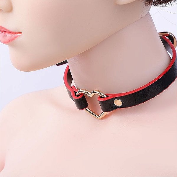 CHOCKER BONDAGE COM CORAÇÃO