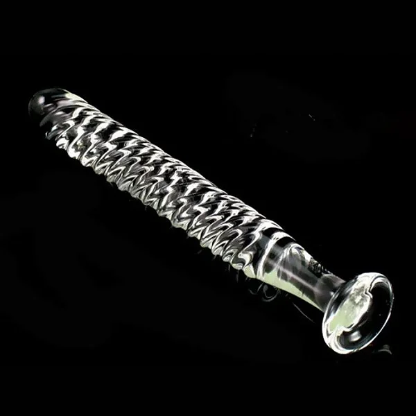 Plug anal de vidro com textura