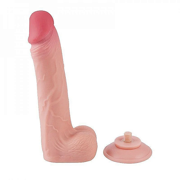 PÊNIS SUPER REALÍSTICO DUPLA CAMADA VENTOSA REMOVÍVEL 23X3,8CM - JOÃO
