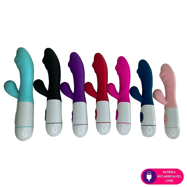 CELINE VIBRADOR PONTO G COM ESTIMULADOR CLITORIANO