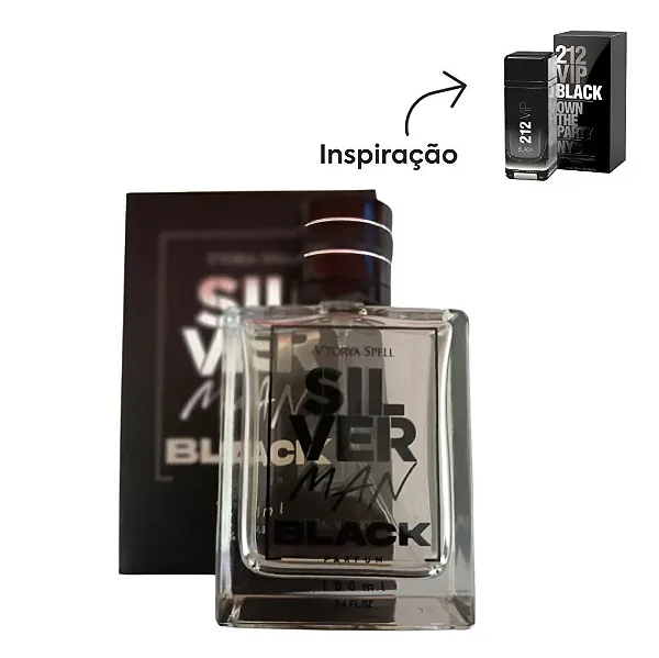 PERFUME SILVER MAN BLACK (INSPIRADO NO 212 VIP BLACK) 100ML
