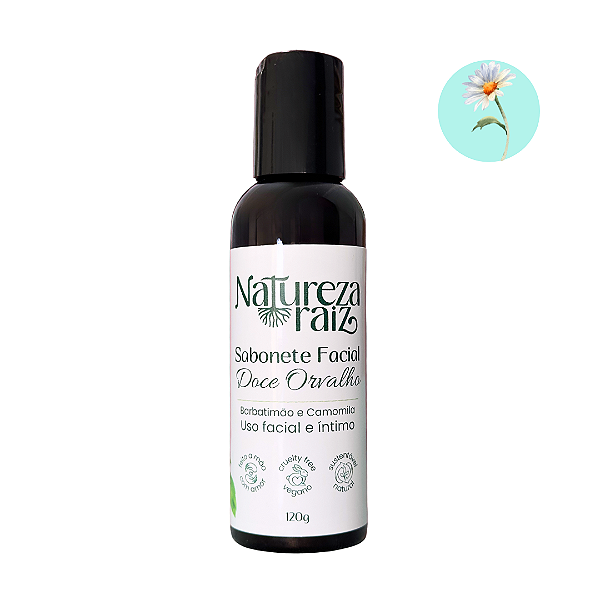 Sabonete Multifuncional Doce Orvalho: Barbatimão e Camomila 120ml – Natureza Raiz