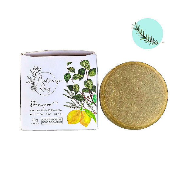 Xampu Sólido Limpeza e Purificação 70g - Natureza Raiz