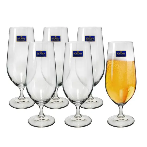 Conjunto De Taças Para Cerveja 380ml Anna 6 Peças Bohemia