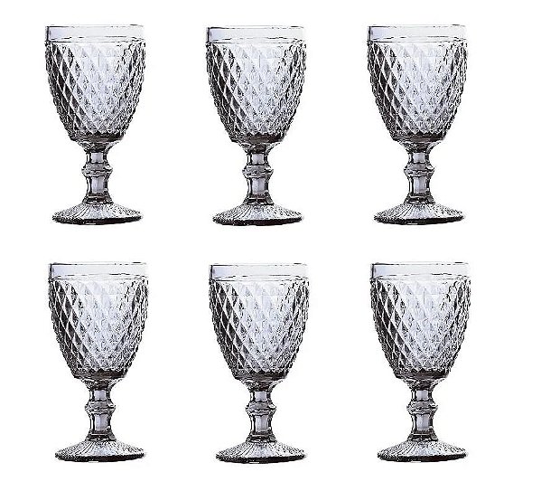 Cj 6 Taças P/ Água Bico De Abacaxi