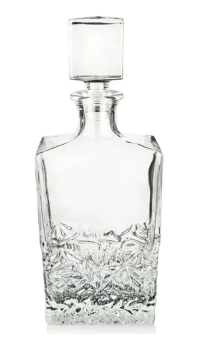 Garrafa Para Whisky Em Cristal De Chumbo 700ml Wolf Transparente