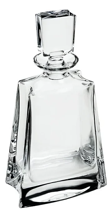 Garrafa 700ml Para Whisky De Cristal Kathrene Baixa Bohemia