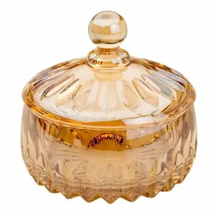 Bomboniere Baleiro Louise Âmbar de Cristal