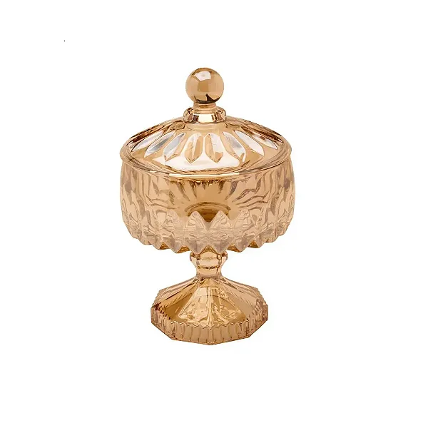Bomboniere de Cristal com Pé Âmbar