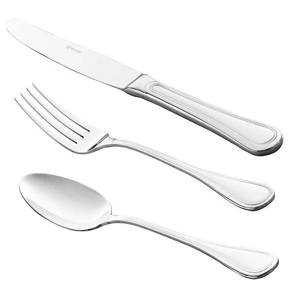 Faqueiro 30 peças de aço inox Prateado Wolff