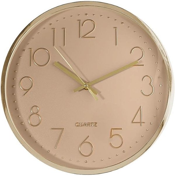 Relógio de Parede Dourado-Lyor