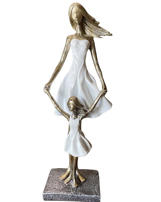 Escultura Decorativa Mãe + Filha