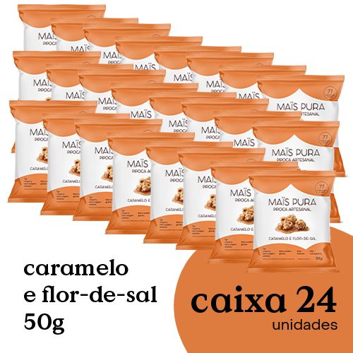 Pipoca Artesanal Mais Pura Caramelo & Flor de Sal 50g (24 unidades)