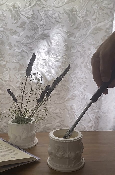 Acendedor vela elétrico rosa